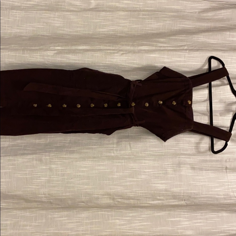 Wine Red Corduroy Dress
